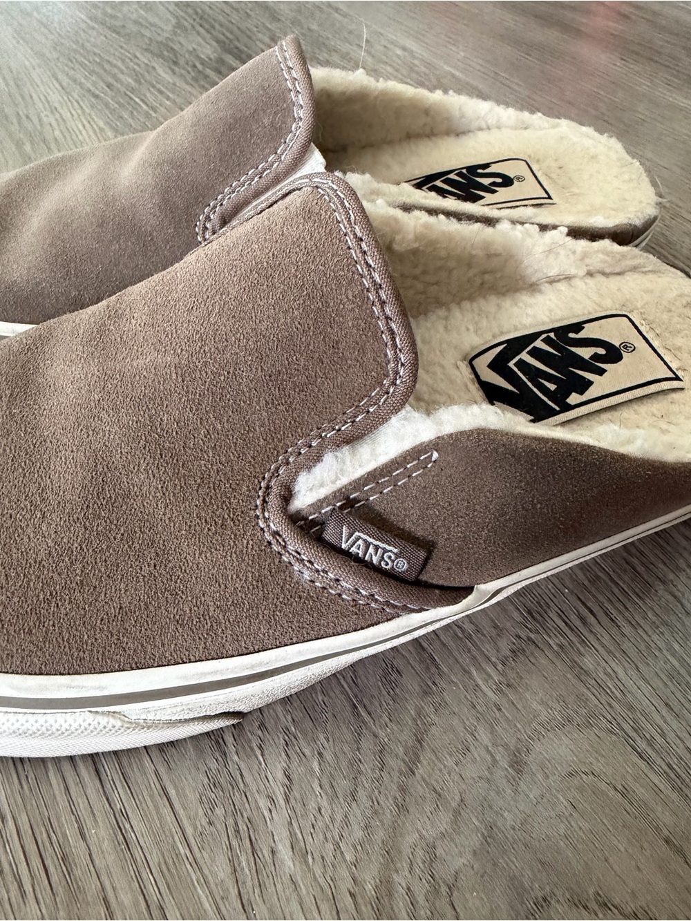 Vans Womens Size 8 Slip-On Green, Brown, and Cream - Picture 3 of 5